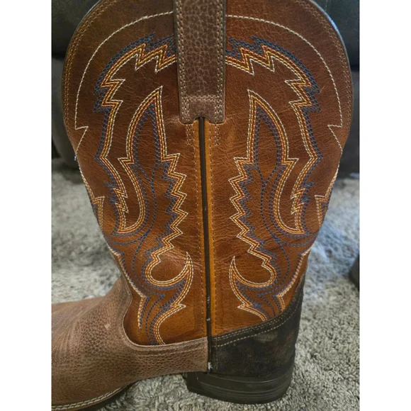 Ariat Steadfast Performance Western Boots Brown & Blue Cowboy Boots Size 10.5 - Picture 7 of 16